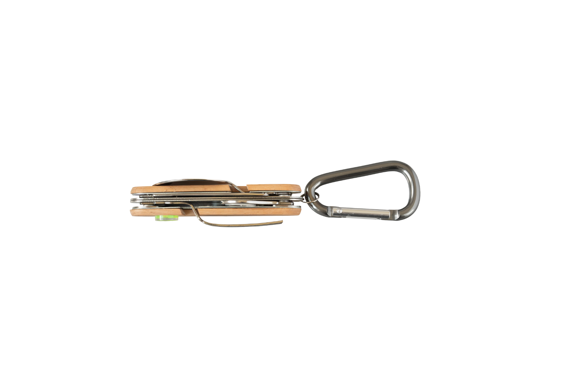 Klappbares Kinder-Outdoor-Besteck mit Karabiner zur Befestigung am Rucksack
