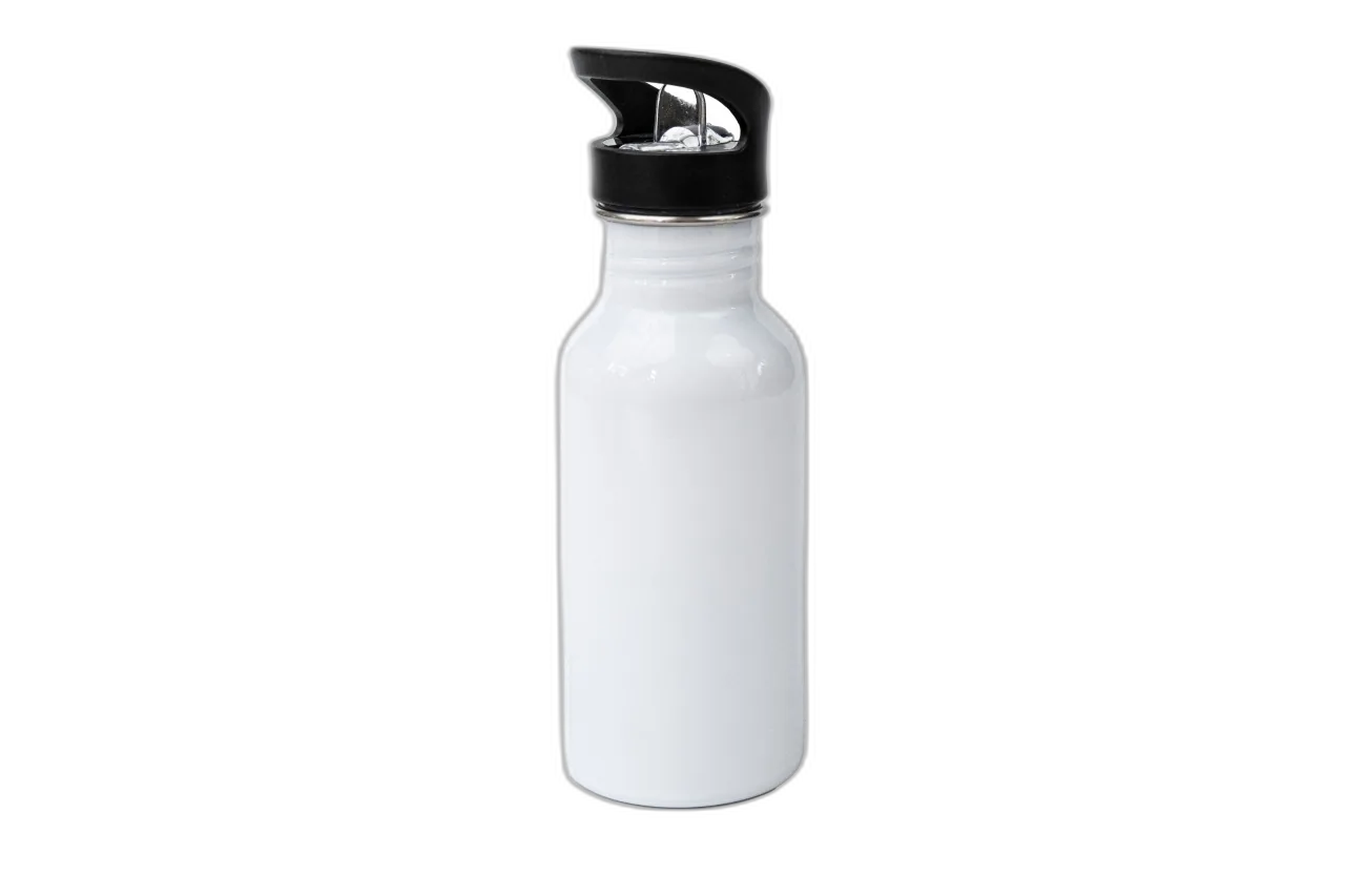 Trinkflasche mit Trinkhalm