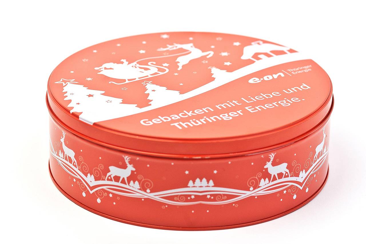 Keksdose-3 Weihnachtsdosen für Schweizer Unternehmen