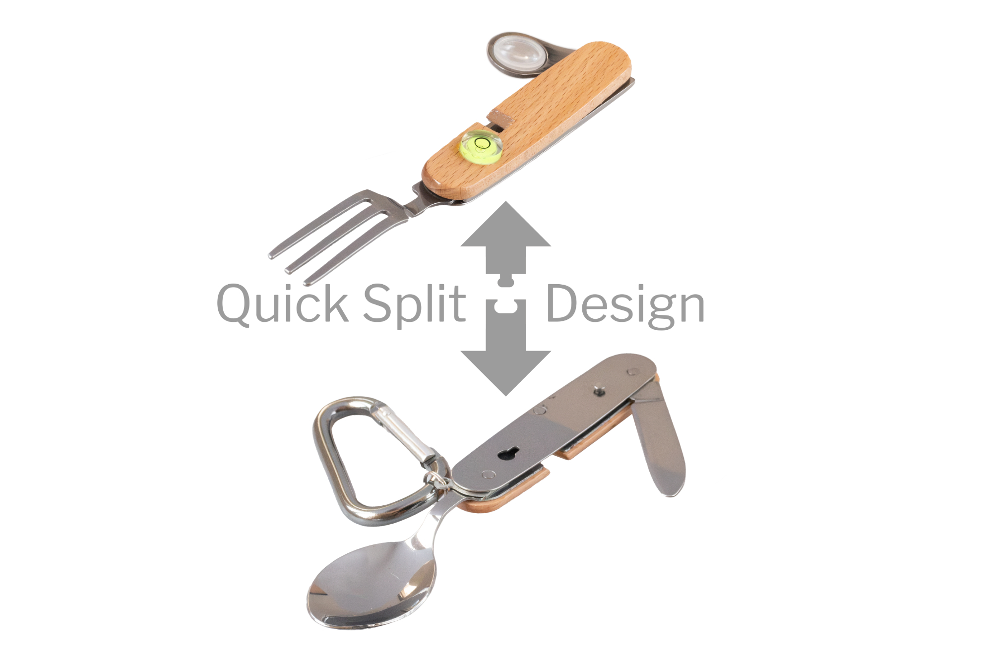 Outdoor-Besteck für Kinder Junger Explorer mit Lupe, Wasserwaage und Karabiner