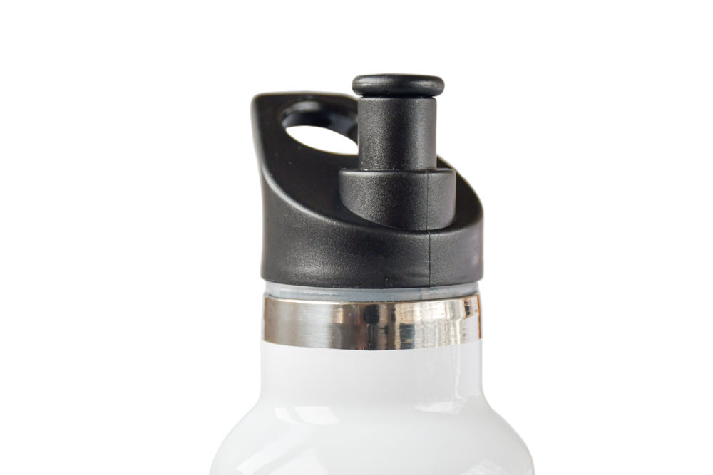 Trinkflasche aus Edelstahl mit Bambusdeckel
